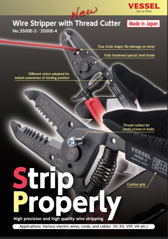 คีมปอกสายไฟ VESSEL No.3500E-9