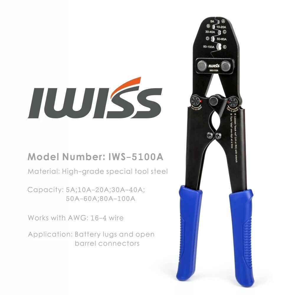 คีมย้ำหางปลา IWISS IWS-5100A สำหรับหางปลา OT 5-100A_2