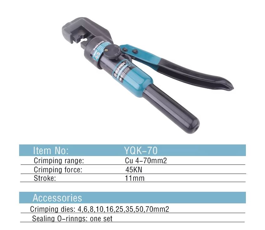 คีมย้ำหางปลาไฮโดรลิค Zupper YQK-70_9