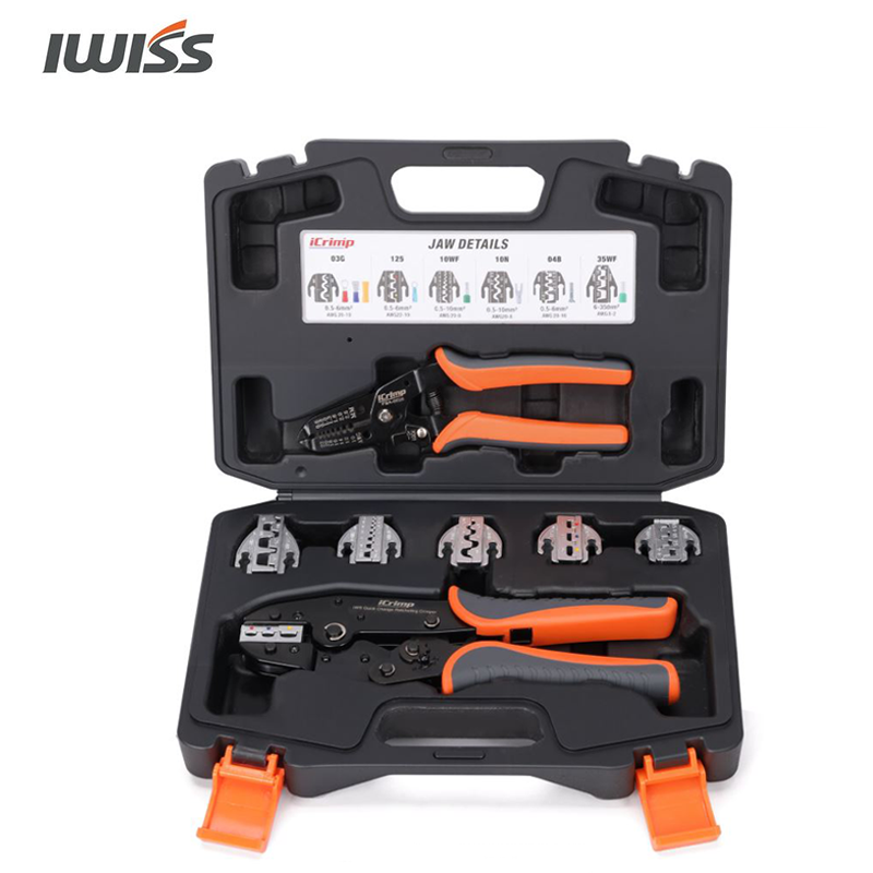 คีมย้ำหางปลา IWISS KIT-0535 Box set ชุดคีมย้ำหางปลาหัวเคลือบเงินกันสนิม