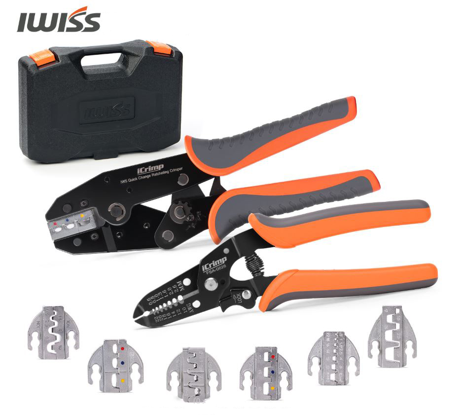 คีมย้ำหางปลา IWISS KIT-0535 Box set ชุดคีมย้ำหางปลาหัวเคลือบเงินกันสนิม_4