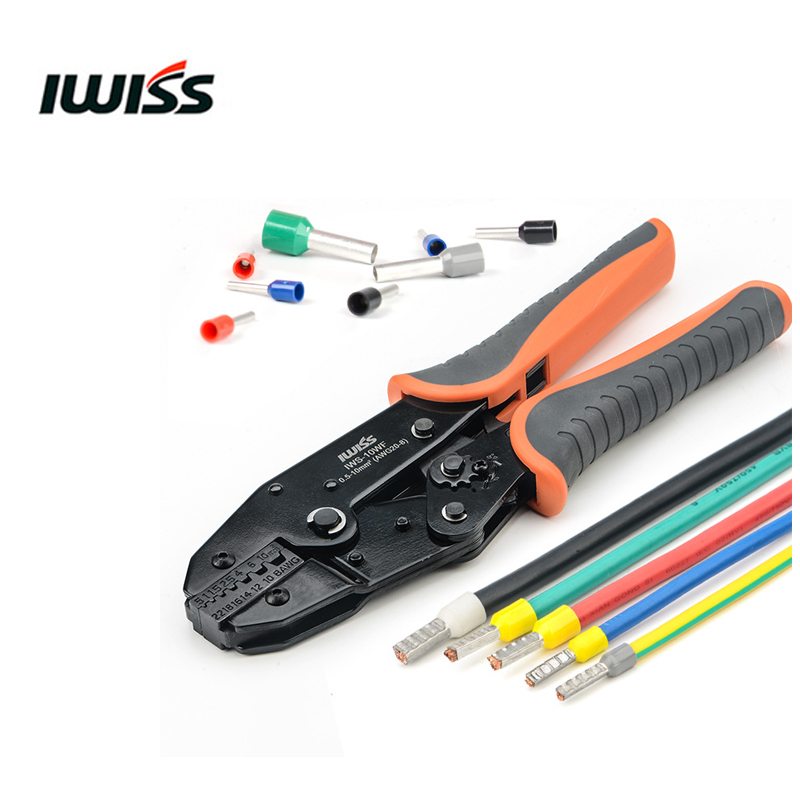 คีมย้ำหางปลากลม หางปลากลม คอร์ดเอ็น IWISS IWS-10WF 0.5-10mm2 AWG20-8