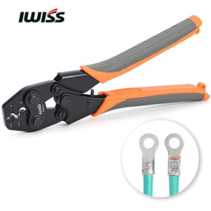 คีมย้ำหางปลา สำหรับหางปลาเปลือย IWISS IWS-8 สำหรับ AWG8-16 1.25-8 ตร.มม.